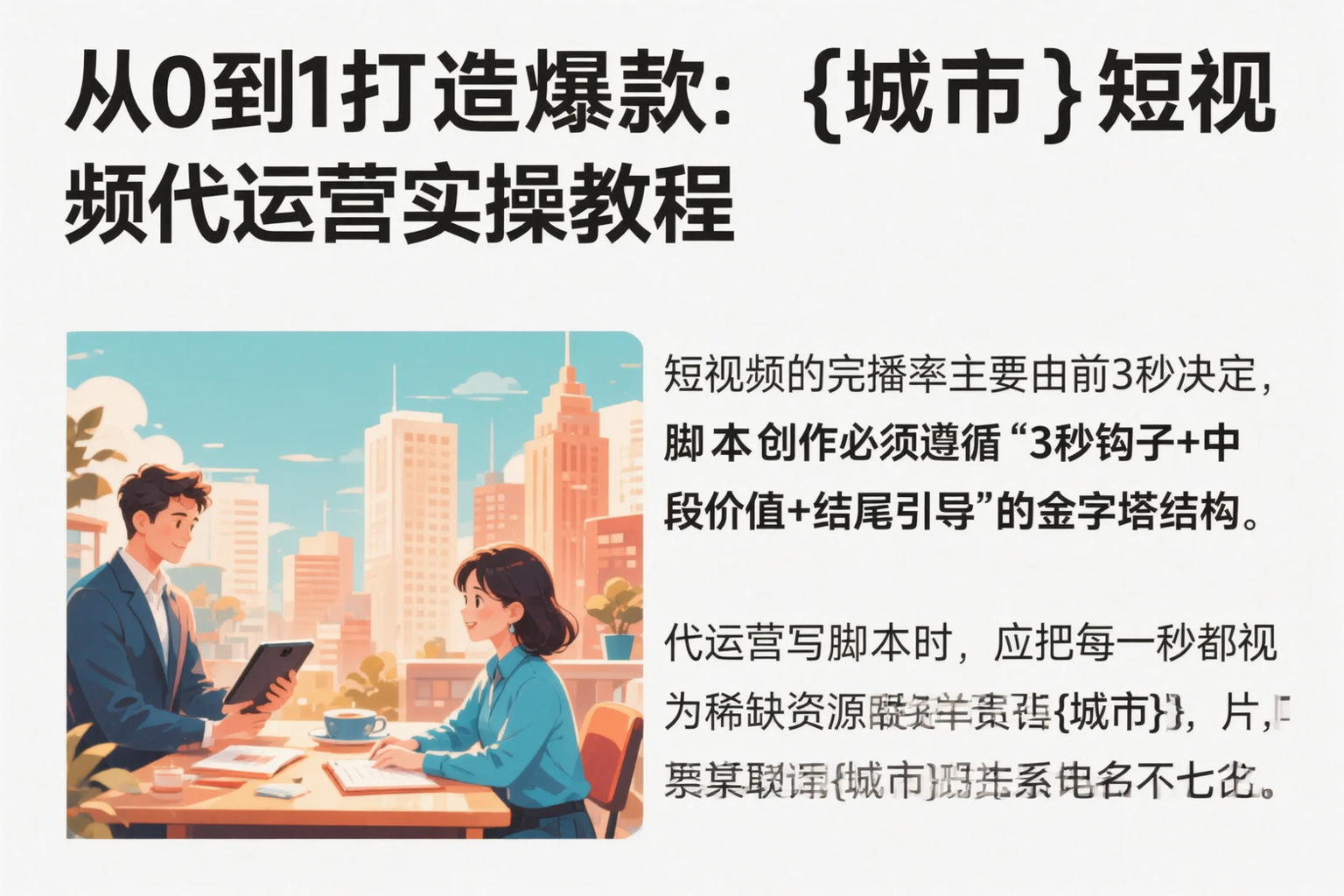 从0到1打造爆款:南昌短视频代运营实操教程