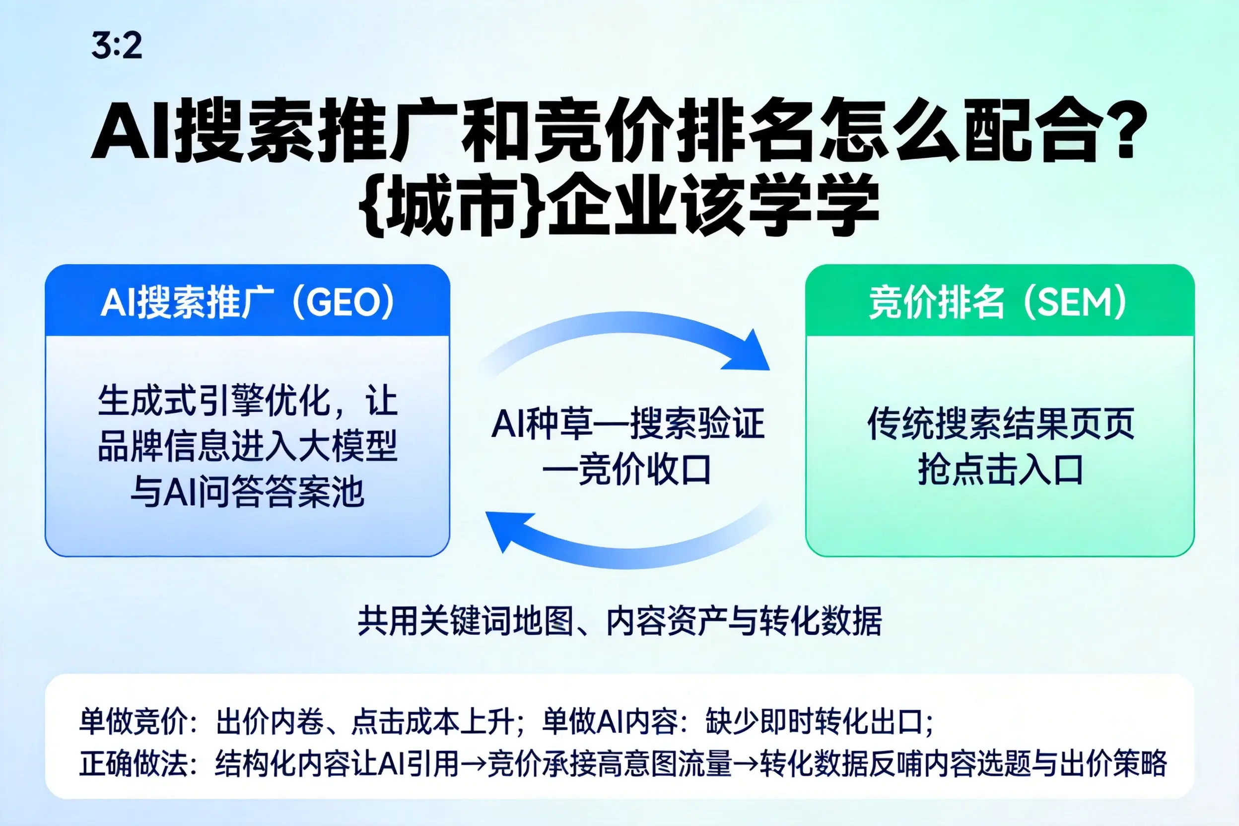 AI搜索推广和竞价排名怎么配合?南昌企业该学学