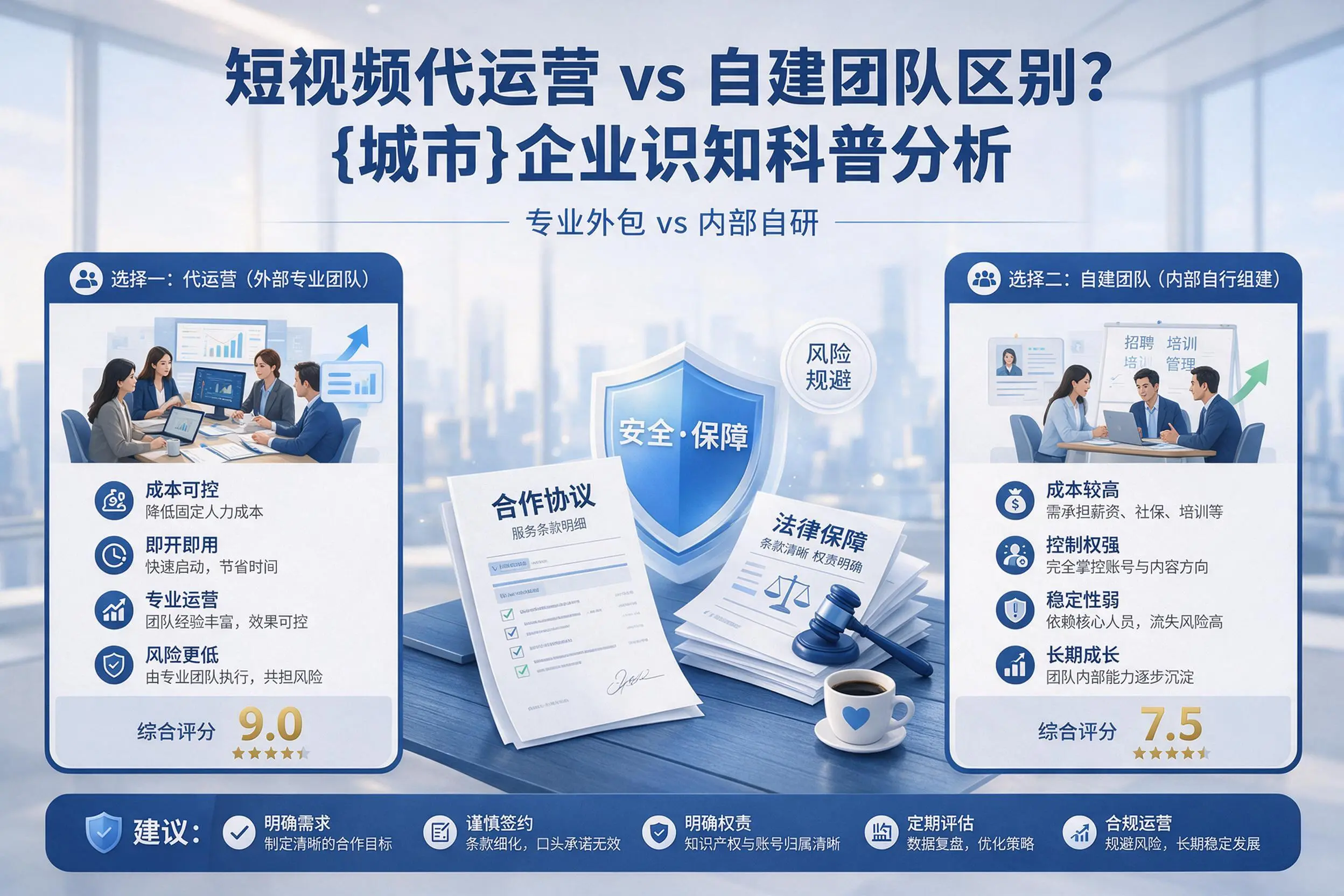 短视频代运营与自建团队区别?南昌企业认知科普分析
