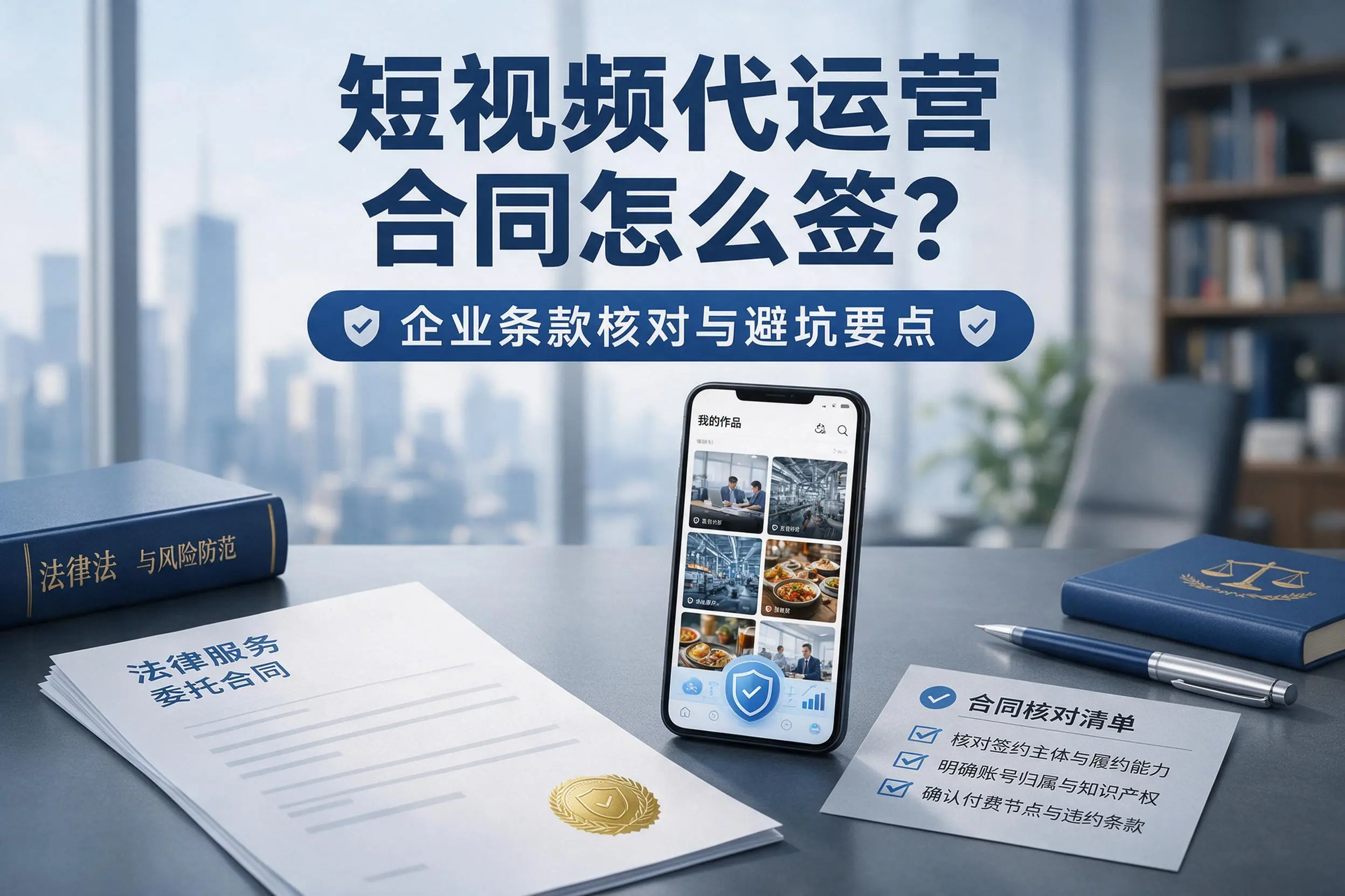 短视频代运营合同怎么签？南昌企业条款核对与避坑要点