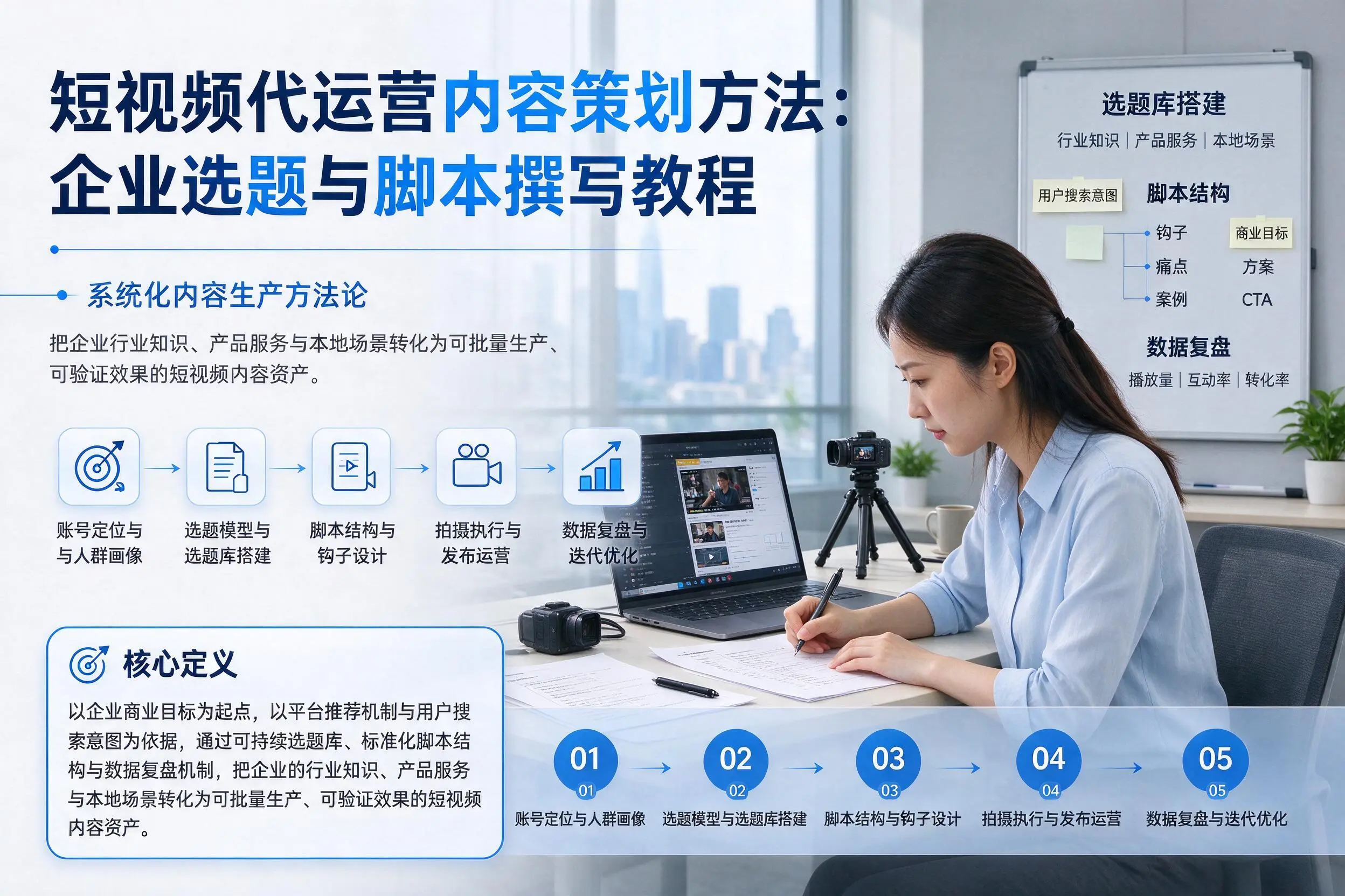 短视频代运营内容策划方法：南昌企业选题与脚本撰写教程