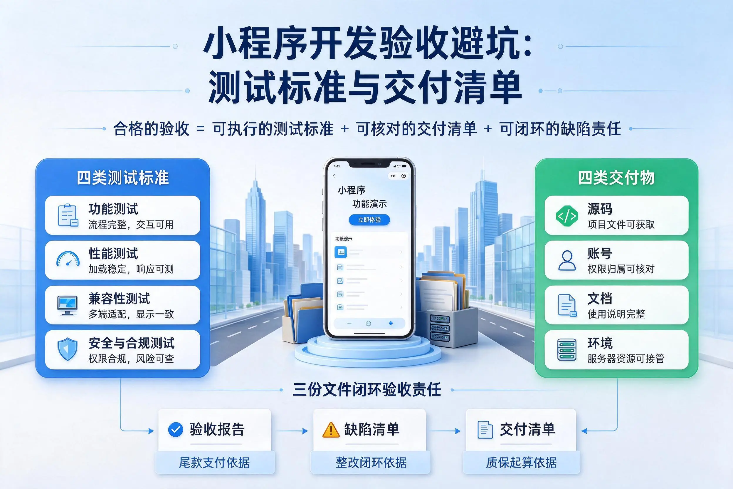 南昌小程序开发验收避坑:测试标准与交付清单