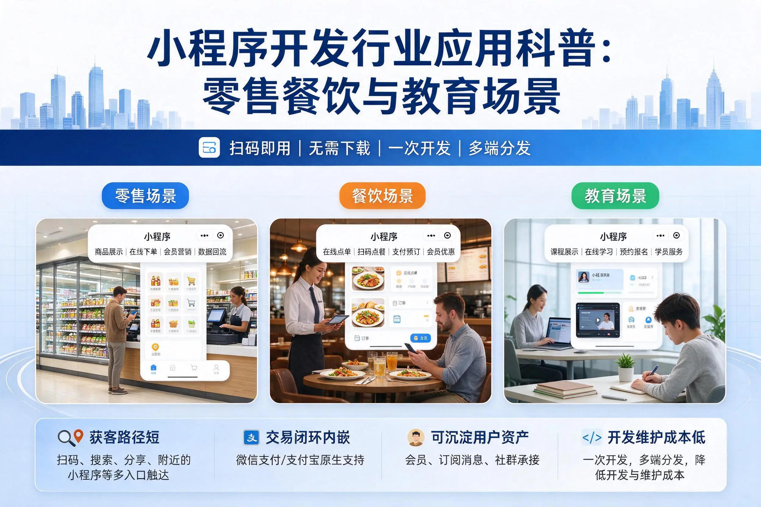 南昌小程序开发行业应用科普:零售餐饮与教育场景