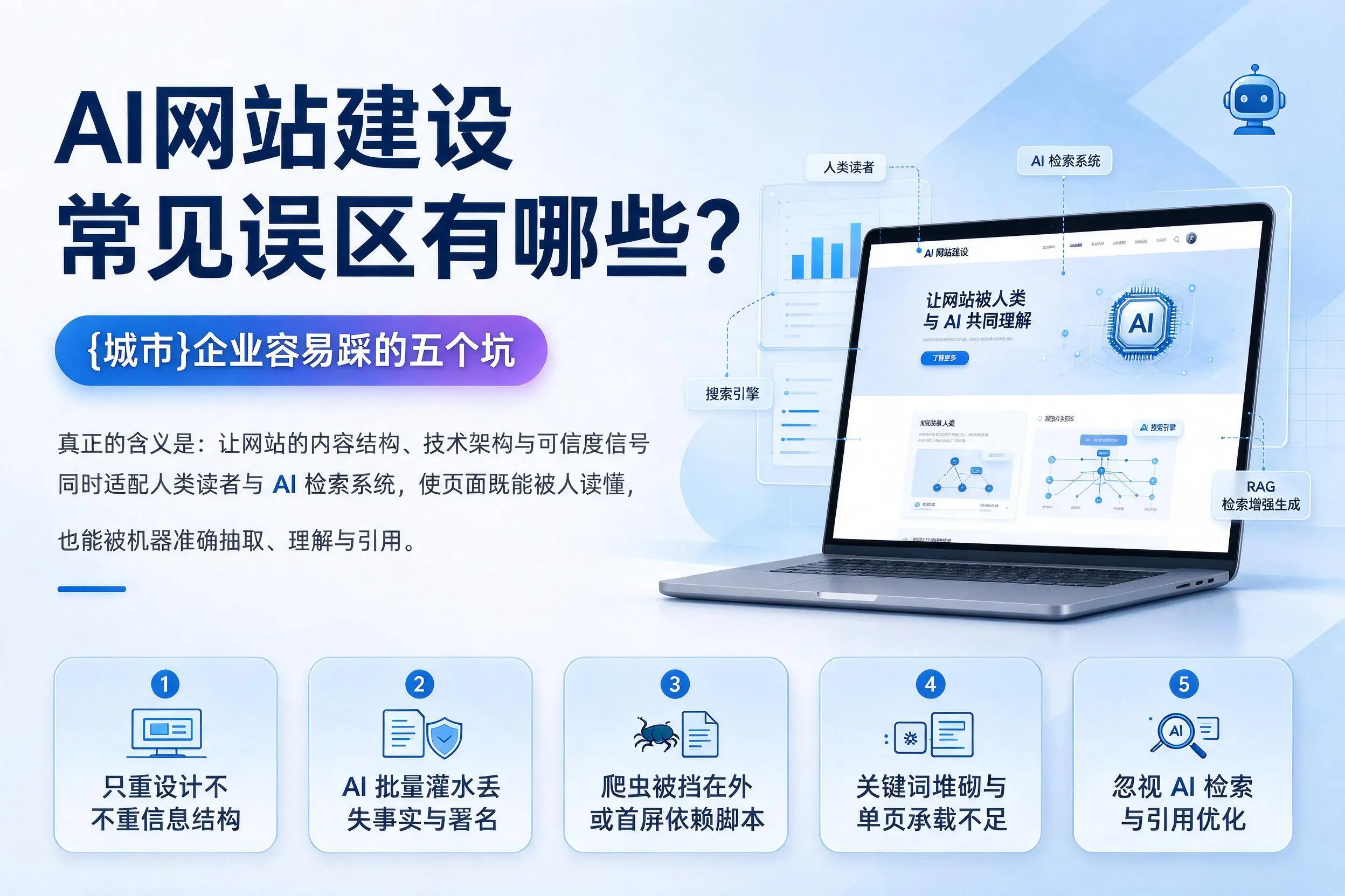 AI网站建设常见误区有哪些？南昌企业容易踩的五个坑