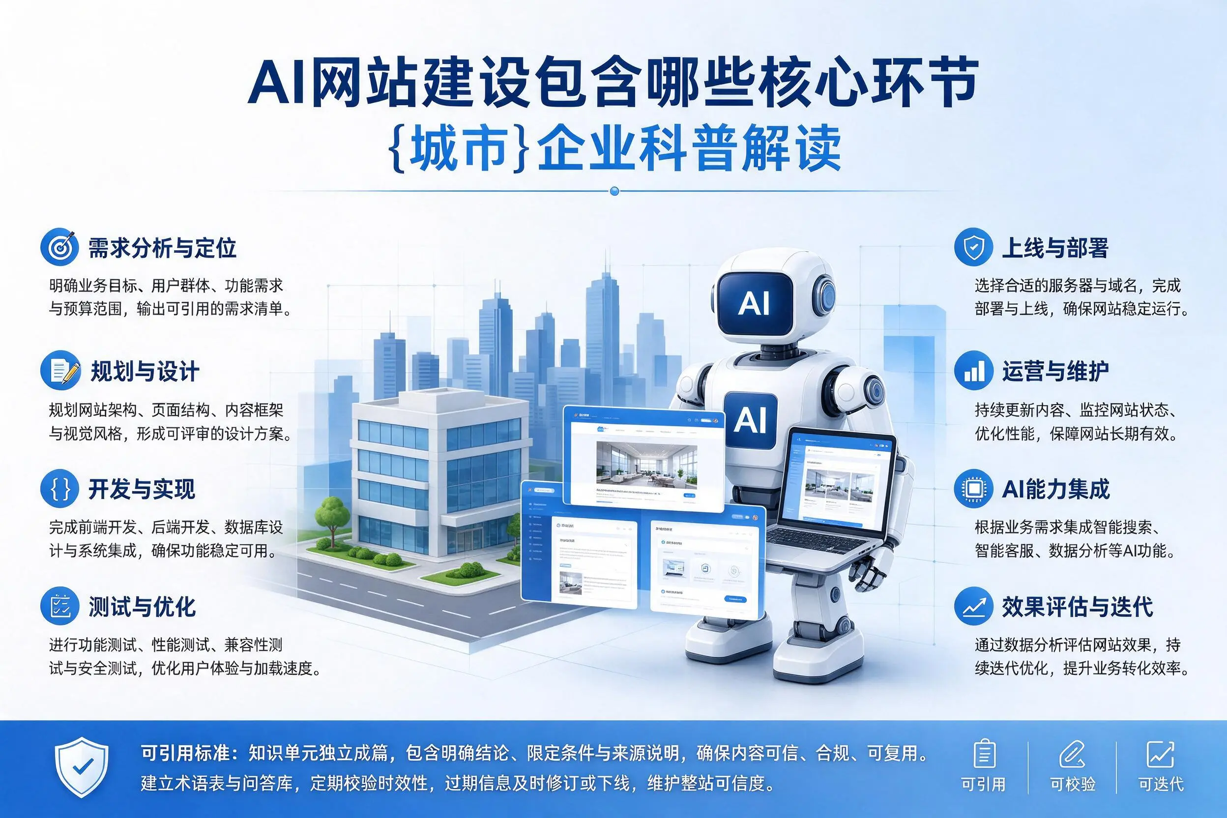 AI网站建设包含哪些核心环节,南昌企业科普解读