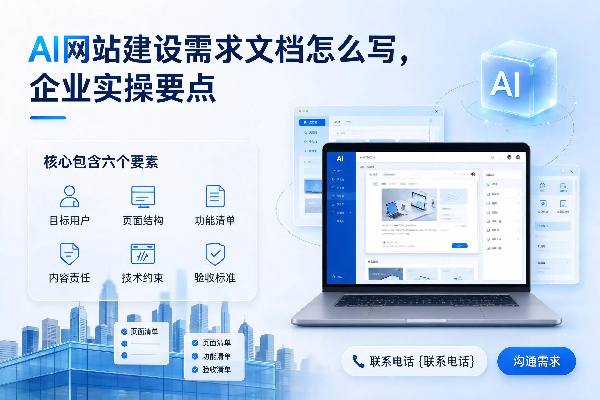 AI网站建设需求文档怎么写,南昌企业实操要点